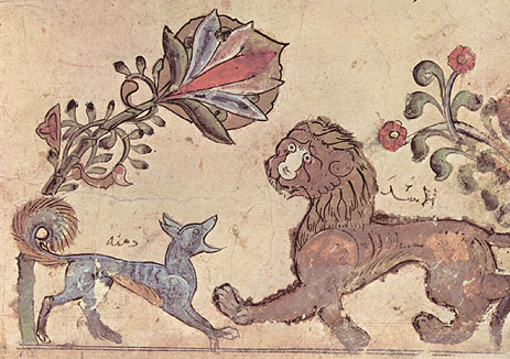 Illustration from a Kalila wa Dimna Manuscript, 1200-1220 CE