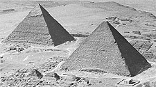 Aerial Photograph of the Great Pyramids at Giza