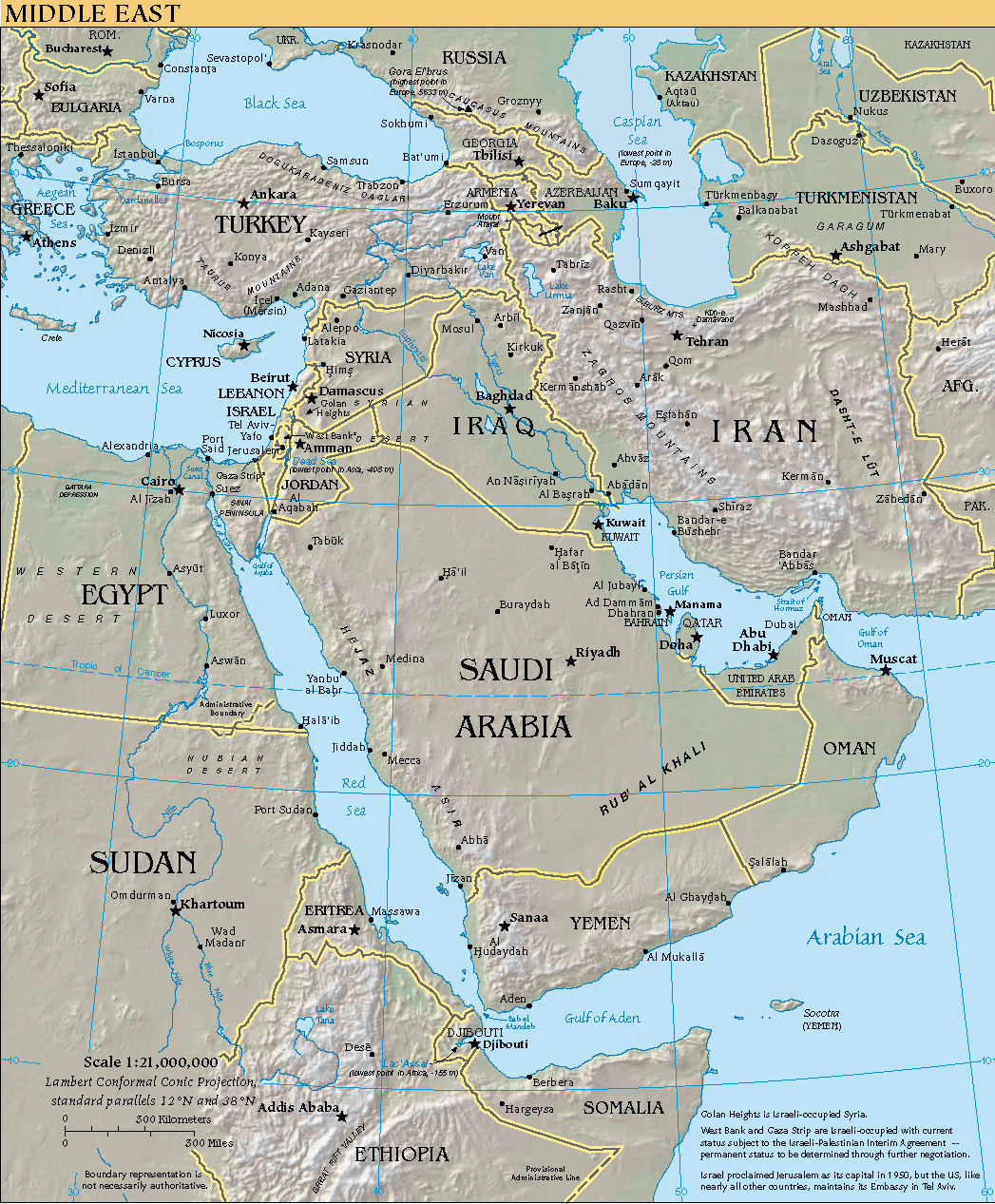 middle east map