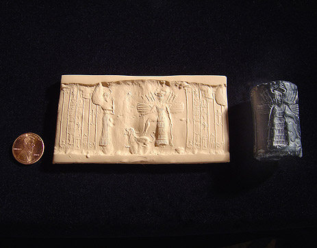 Cylinder Seal Featuring the Goddess Ishtar