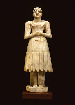 Bald Mesopotamian Worshipper Figure