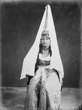 Druze Woman from the Chouf Region of Modern-Day Lebanon Wearing a Tantur