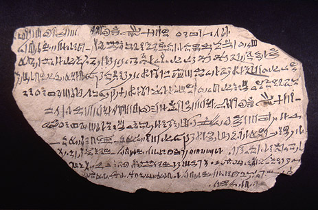 Reused Ostracon With a Hieratic Inscription